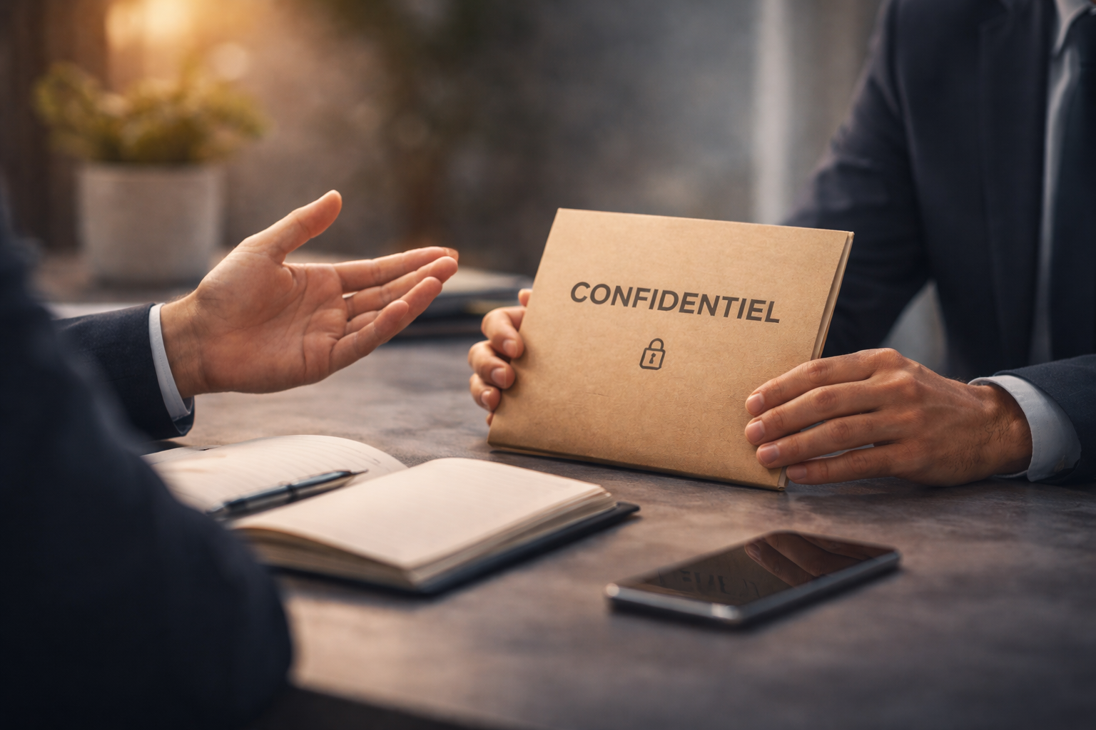 Illustration contact confidentiel